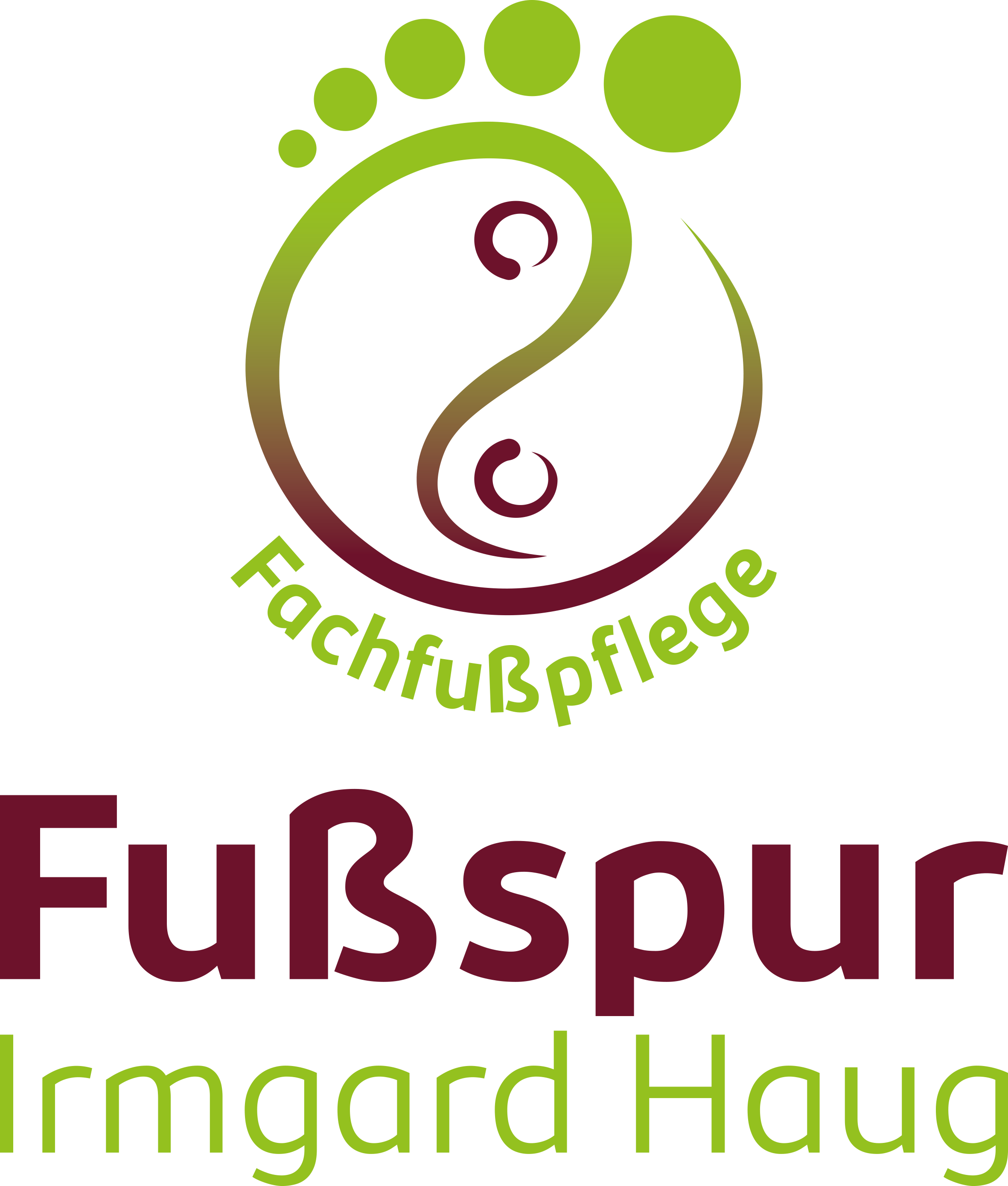 Fußspur Irmgard Haug